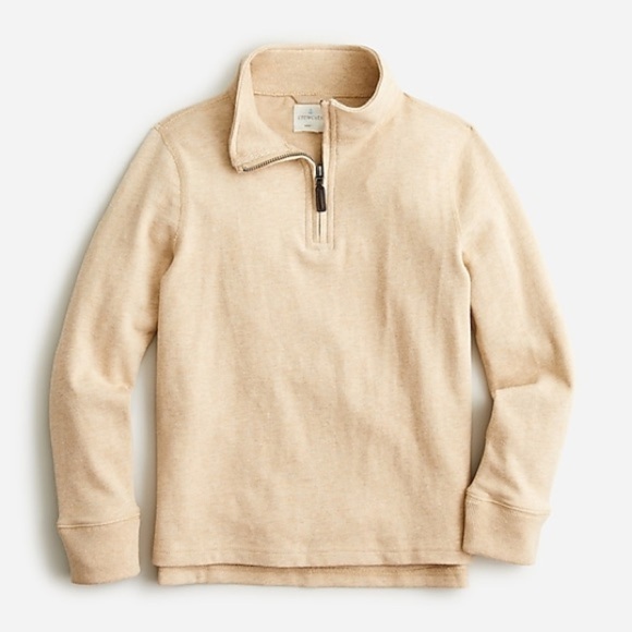 J Crew Kids' half-zip cotton popover shirt Item AZ821 - Picture 1 of 2